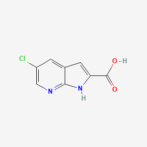 Chemical structure of 5-Chloro-1H-pyrrolo[2,3-b]pyridine-2-carboxylic acid
