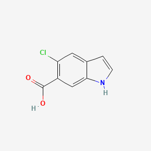 Chemical structure of 5-Chloro-1H-indole-6-carboxylic acid