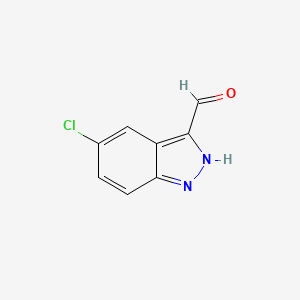 Chemical structure of 5-Chloro-1H-indazole-3-carbaldehyde
