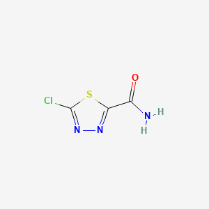 Chemical structure of 5-Chloro-1,3,4-thiadiazole-2-carboxamide