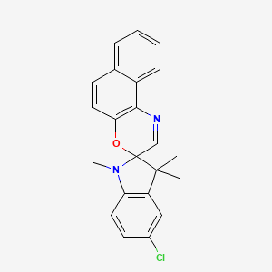 Chemical structure of 5-Chloro-1,3,3-trimethylspiro[indoline-2,3'-naphtho[2,1-b][1,4]oxazine]