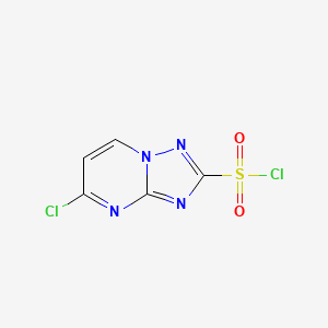 Chemical structure of 5-Chloro-[1,2,4]triazolo[1,5-a]pyrimidine-2-sulfonyl chloride