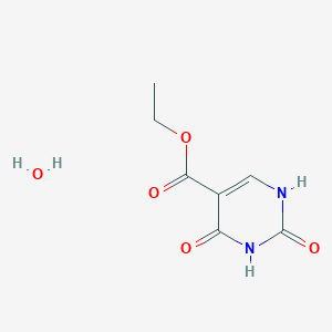 Chemical structure of 5-Carbethoxyuracil Hydrate