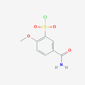 Chemical structure of 5-Carbamoyl-2-methoxybenzenesulfonyl chloride