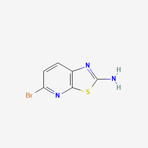 Chemical structure of 5-Bromothiazolo[5,4-b]pyridin-2-amine