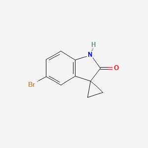 Chemical structure of 5'-Bromospiro[cyclopropane-1,3'-indolin]-2'-one