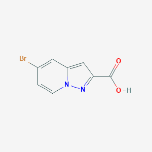 Chemical structure of 5-Bromopyrazolo[1,5-a]pyridine-2-carboxylic acid