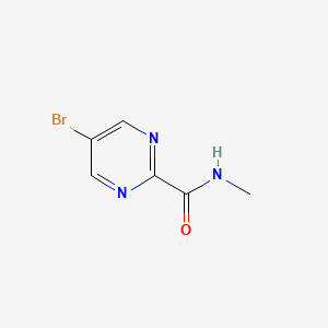 Chemical structure of 5-Bromo-N-methylpyrimidine-2-carboxamide