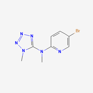 Chemical structure of 5-bromo-N-methyl-N-(1-methyl-1H-1,2,3,4-tetrazol-5-yl)pyridinamine