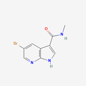 Chemical structure of 5-Bromo-N-methyl-1H-pyrrolo[2,3-b]pyridine-3-carboxamide