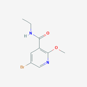 Chemical structure of 5-Bromo-N-ethyl-2-methoxynicotinamide
