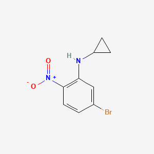 Chemical structure of 5-Bromo-N-cyclopropyl-2-nitroaniline