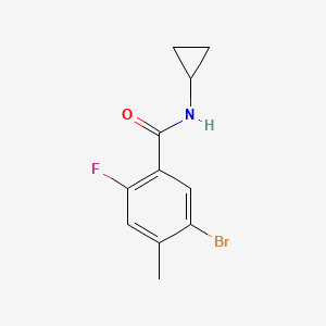 Chemical structure of 5-Bromo-N-cyclopropyl-2-fluoro-4-methylbenzamide