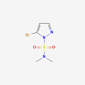 Chemical structure of 5-Bromo-N,N-dimethylpyrazole-1-sulfonamide