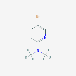 Chemical structure of 3-Bromo-6-(dimethylamino-d6)-pyridine