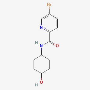 Chemical structure of 5-Bromo-N-(trans-4-hydroxycyclohexyl)-2-pyridinecarboxamide