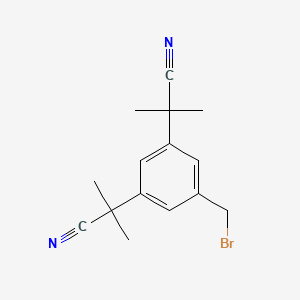 Chemical structure of 5-Bromomethyl-α,α,α',α'-tetramethyl-1,3-benzenediacetonitril