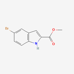 Chemical structure of methyl 5-bromo-1H-indole-2-carboxylate