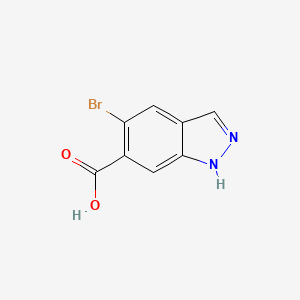 Chemical structure of 5-BROMOINDAZOLE-6-CARBOXYLIC ACID