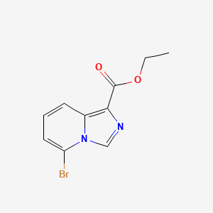 Chemical structure of 5-bromoimidazo[1,5-a]pyridine-1-carboxylate