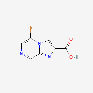 Chemical structure of 5-Bromoimidazo[1,2-a]pyrazine-2-carboxylic acid