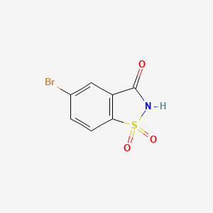 Chemical structure of 5-Bromobenzo[d]isothiazol-3(2H)-one 1,1-dioxide