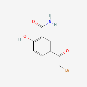 Chemical structure of 5-(Bromoacetyl)salicylamide