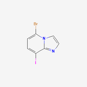 Chemical structure of 5-broMo-8-iodoiMidazo[1,2-a]pyridine
