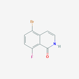 Chemical structure of 5-Bromo-8-fluoroisoquinolin-1(2H)-one