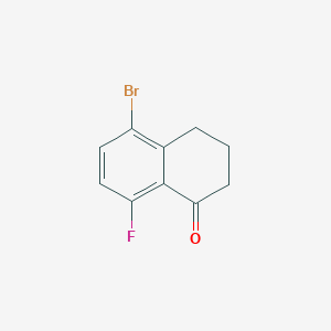 Chemical structure of 5-Bromo-8-fluoro-3,4-dihydronaphthalen-1(2H)-one