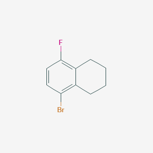 Chemical structure of 5-Bromo-8-fluoro-1,2,3,4-tetrahydronaphthalene
