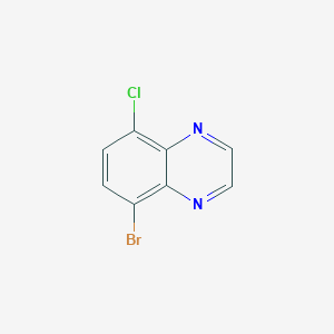 Chemical structure of 5-Bromo-8-chloroquinoxaline
