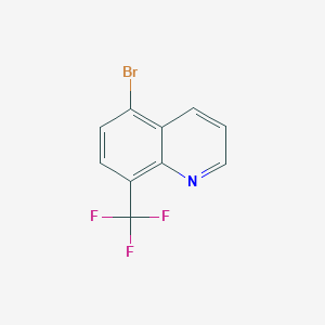 Chemical structure of 5-Bromo-8-(trifluoromethyl)quinoline