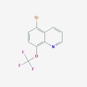 Chemical structure of 5-Bromo-8-(trifluoromethoxy)quinoline