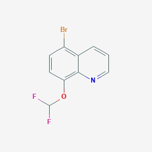 Chemical structure of 5-Bromo-8-(difluoromethoxy)quinoline