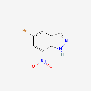 Chemical structure of 5-Bromo-7-nitro-1H-indazole