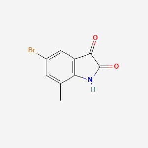 Chemical structure of 5-Bromo-7-methylindoline-2,3-dione