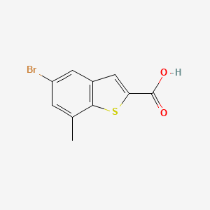Chemical structure of 5-Bromo-7-methylbenzo[b]thiophene-2-carboxylic acid
