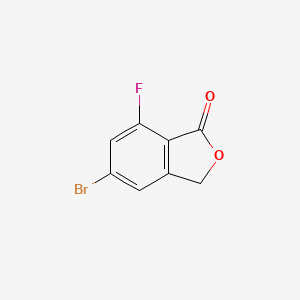 Chemical structure of 5-Bromo-7-fluoroisobenzofuran-1(3H)-one