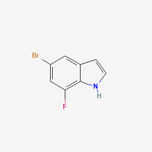Chemical structure of 5-Bromo-7-fluoroindole