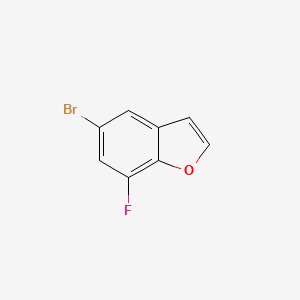Chemical structure of 5-Bromo-7-fluorobenzofuran