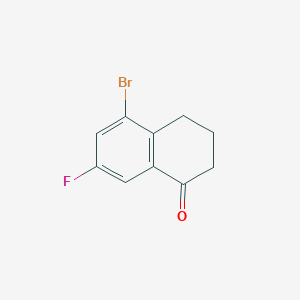 Chemical structure of 5-Bromo-7-fluoro-3,4-dihydronaphthalen-1(2H)-one