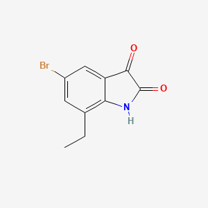 Chemical structure of 5-Bromo-7-ethylindoline-2,3-dione