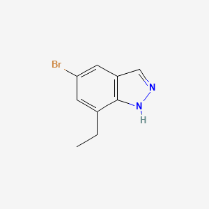 Chemical structure of 5-Bromo-7-ethyl-1H-indazole