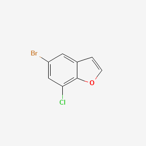 Chemical structure of 5-Bromo-7-chlorobenzofuran