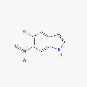 Chemical structure of 5-Bromo-6-nitro-1h-indole