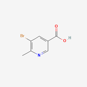 Chemical structure of 5-Bromo-6-methylnicotinic acid