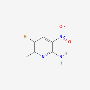 Chemical structure of 5-Bromo-6-methyl-3-nitropyridin-2-amine