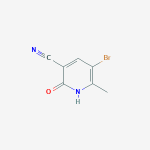 Chemical structure of 5-Bromo-6-methyl-2-oxo-1,2-dihydropyridine-3-carbonitrile