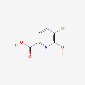 Chemical structure of 5-Bromo-6-methoxypicolinic acid